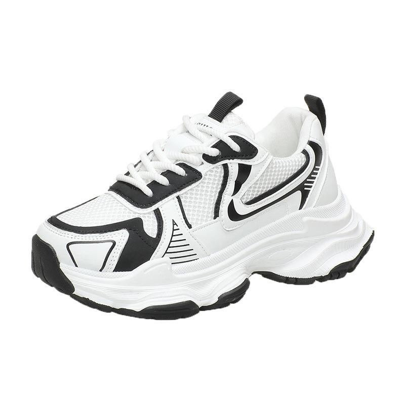 

Європейська станція татові кросівки жіночі дихаюча сітка платформа 2025 весна нові тонкі кольорові рожеві повсякденні спортивні кросівки 40 чорний