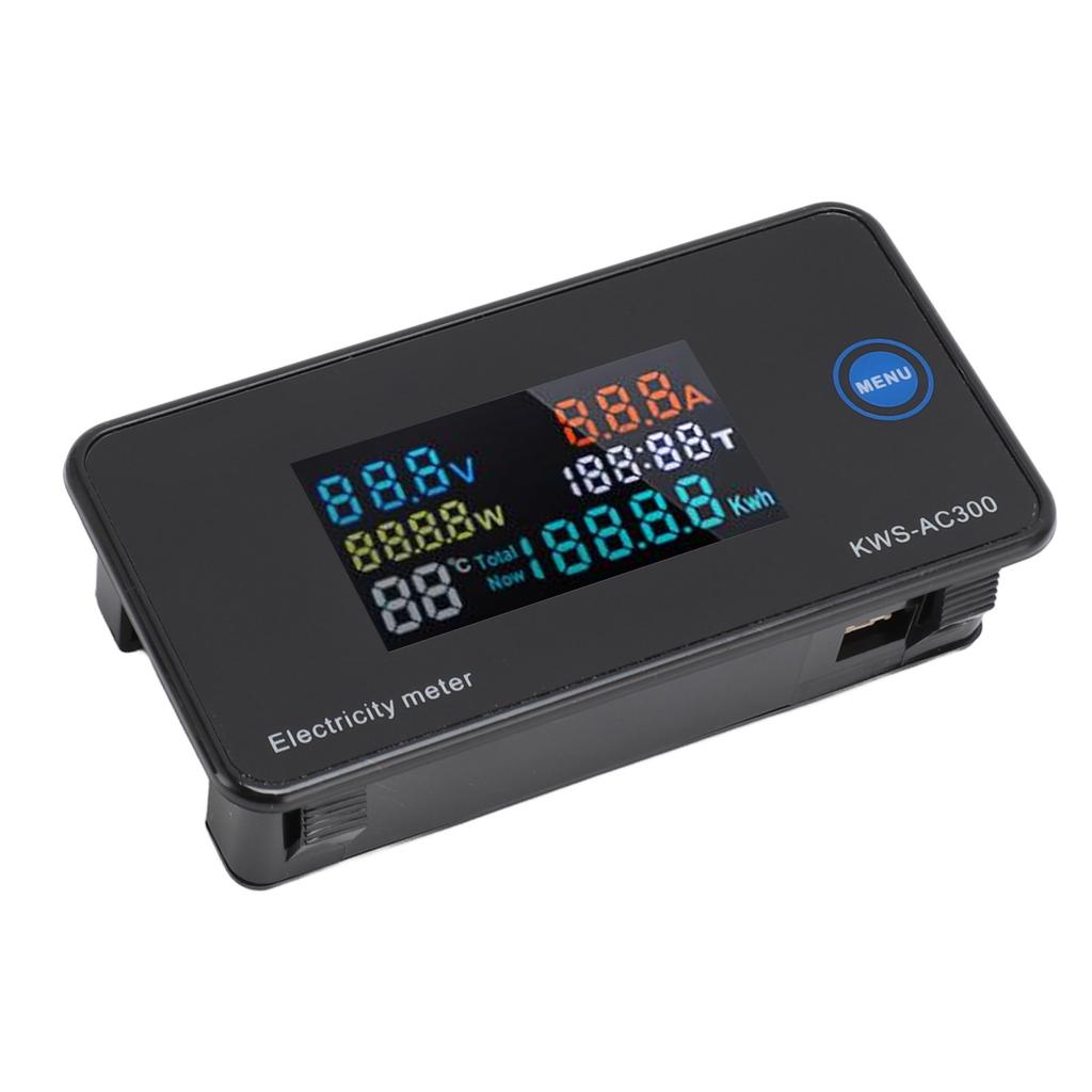 Digital Ammeter Voltmeter AC50‑300V 100A LCD Display Voltage Amperage Detector Tester Gauge Volt Amp Meter