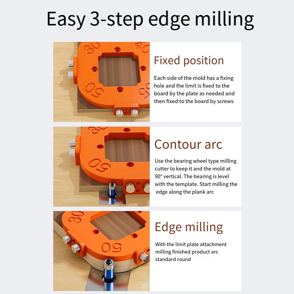 Woodworking Router Corner Radius Templates Jig Router Arcs Angle Positioning Template Arc Cutting Auxiliary Tool Hand Tool