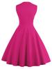 Women's Retro Gothic Red Polka Dot Swing Dress - 1950s Style