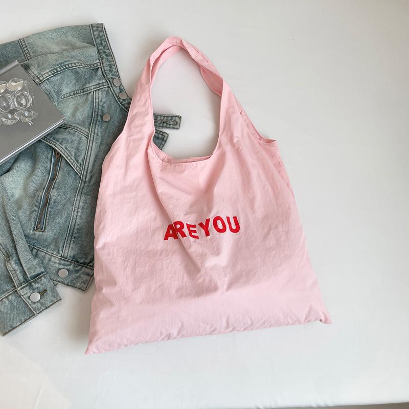 Fresh summer large-capacity shoulder bag spring new ins Korean versatile casual shoulder bag tote bag shopping