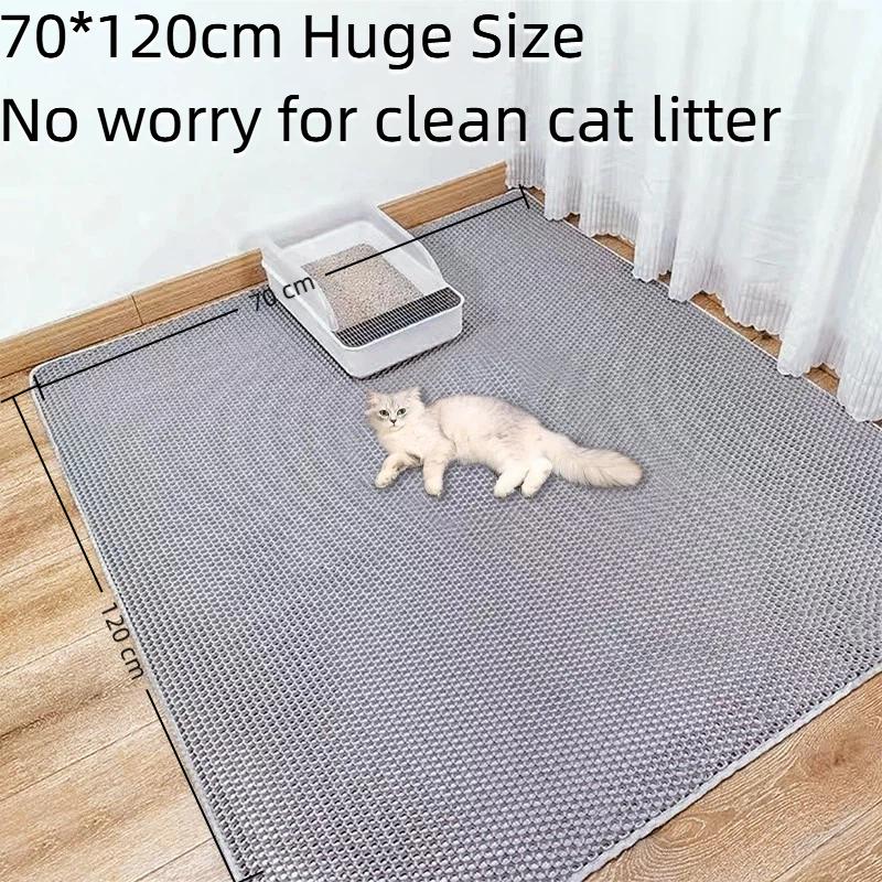 Büyük Boy Kedi Kumu Paspası Eva Çift Katmanlı Su Geçirmez Kedi Kumu Paspası Evcil Hayvan Tuvaleti Kedi Paspası Kedi Tuvalet Paspası