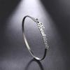 Customized Name Bangles Stainless Steel Custom Name Personalized Letter Arabic Hebrew Jewelry Fashion Valentine's Day Gifts