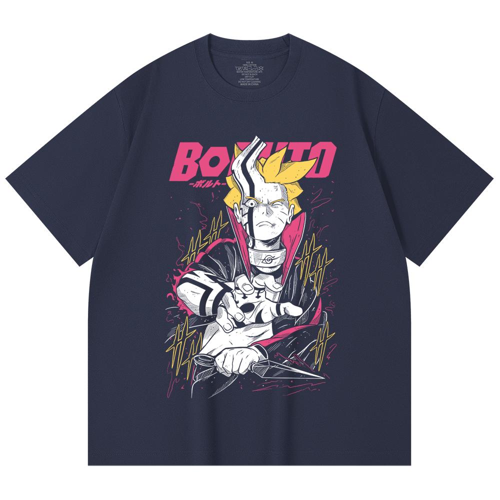 230 Gsm 100% Cotton Boruto V1 Print Unisex Heavy Cotton T Shirt