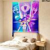 Kpop Demon Hunters Wall Tapestry Aesthetic Wall Hanging Printed Fabric Blanket Decorative Tapestries For Bedroom Living Room Home Decor