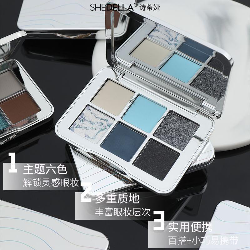 SHEDELLA - Future Tech 6 Shades Eyeshadow Palette - Galactic Blue