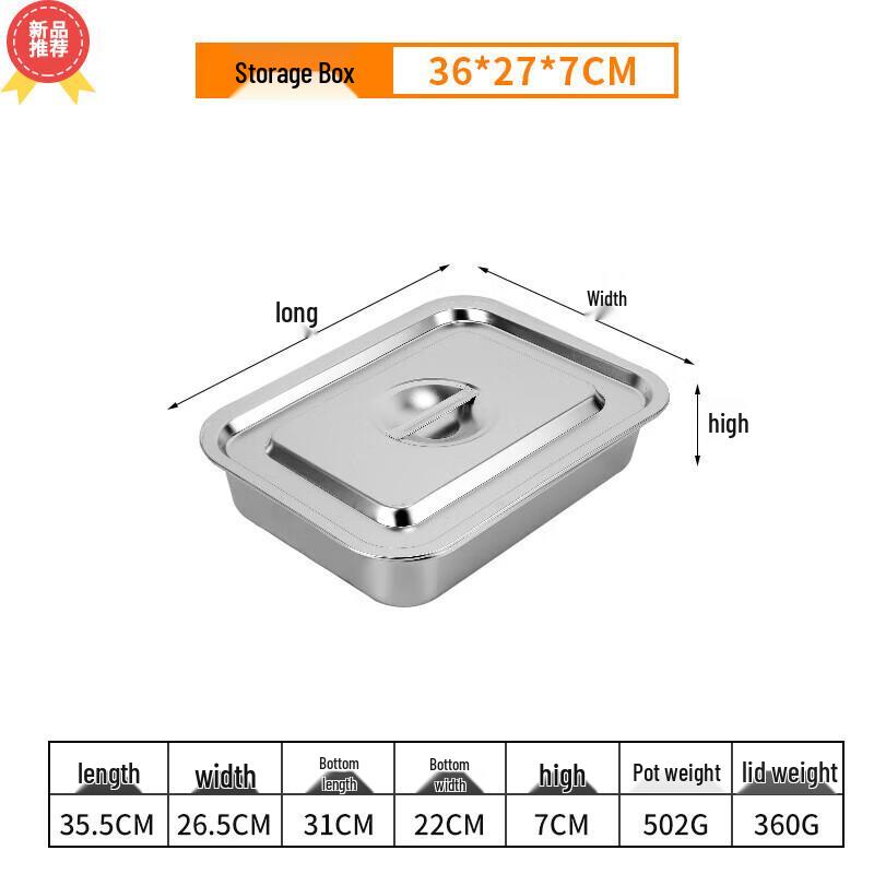 Stainless Steel Refrigerator Storage Container with Lid