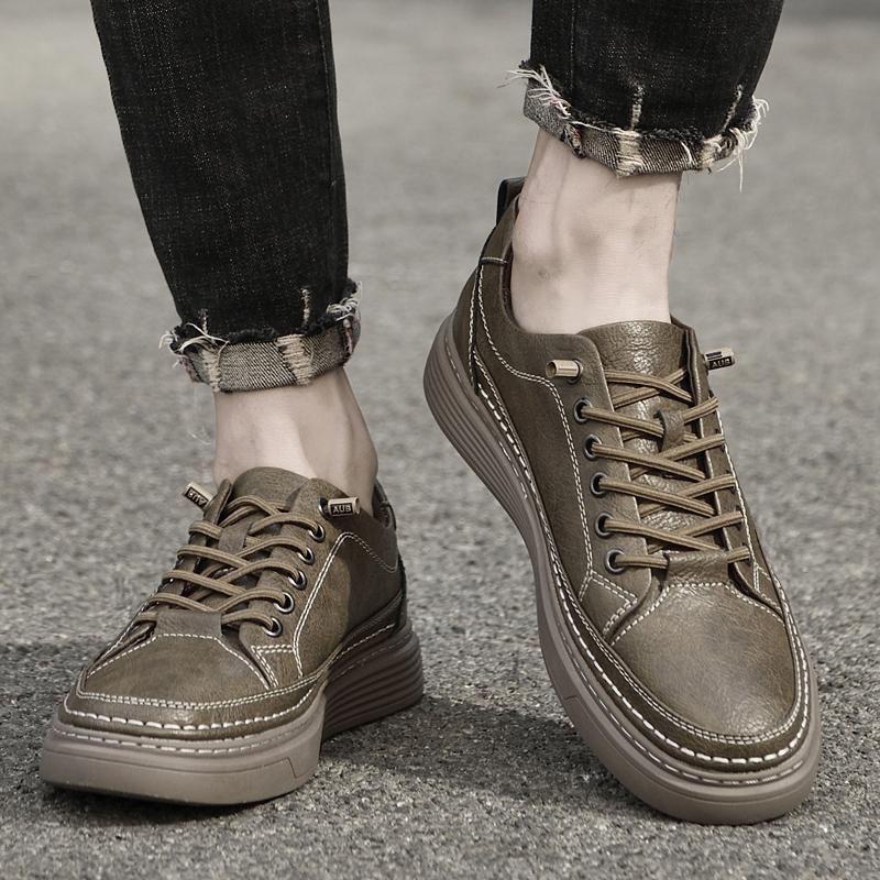 Fashion Genuine Leather Casual Skate Shoe Outdoor Outdoor High Quality Male Vulcanize Shoes New Fashion Men Tenis Footwear Mens Sneakers