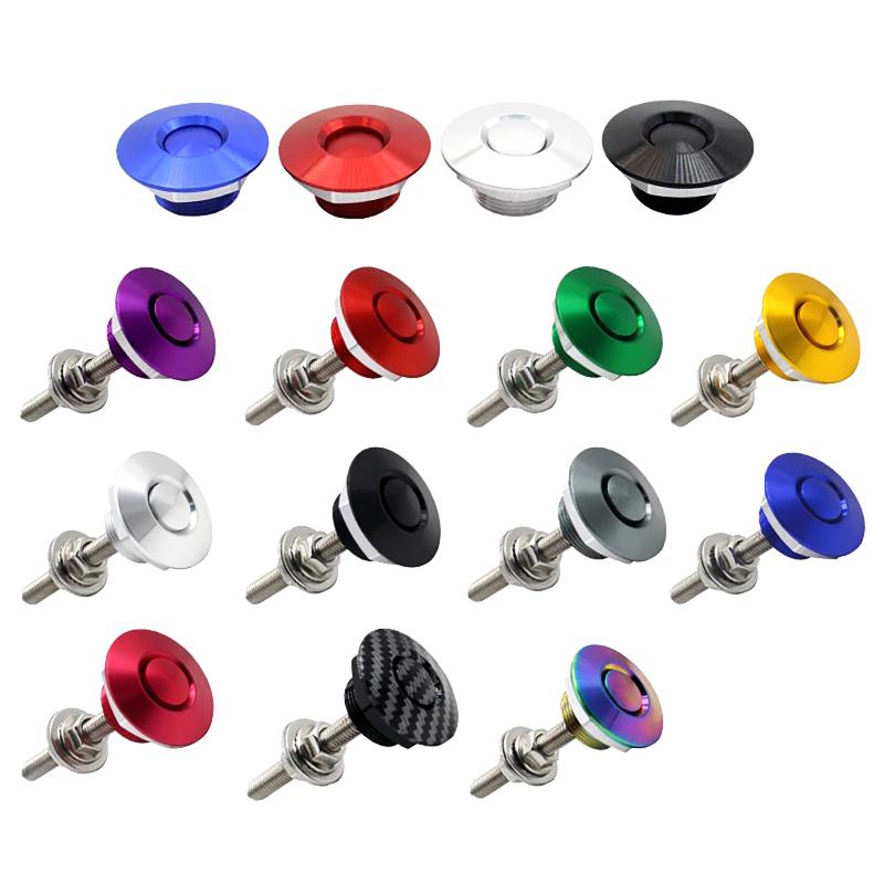 1Pcs 30/32Mm Car Push Button Bonnet Hood Pin Quick Release Latch Lock Clip Kit Aluminum Engine Exterior Parts Universal