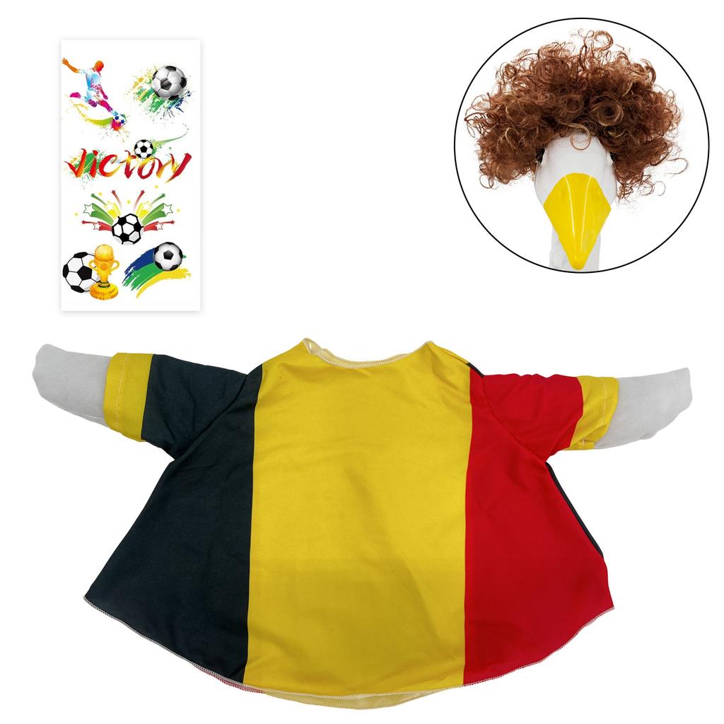 Patio Lawn Goose Costume Set with National Flag Design Includes Decorative Outfit and Accessories for Outdoor Yard Decoration