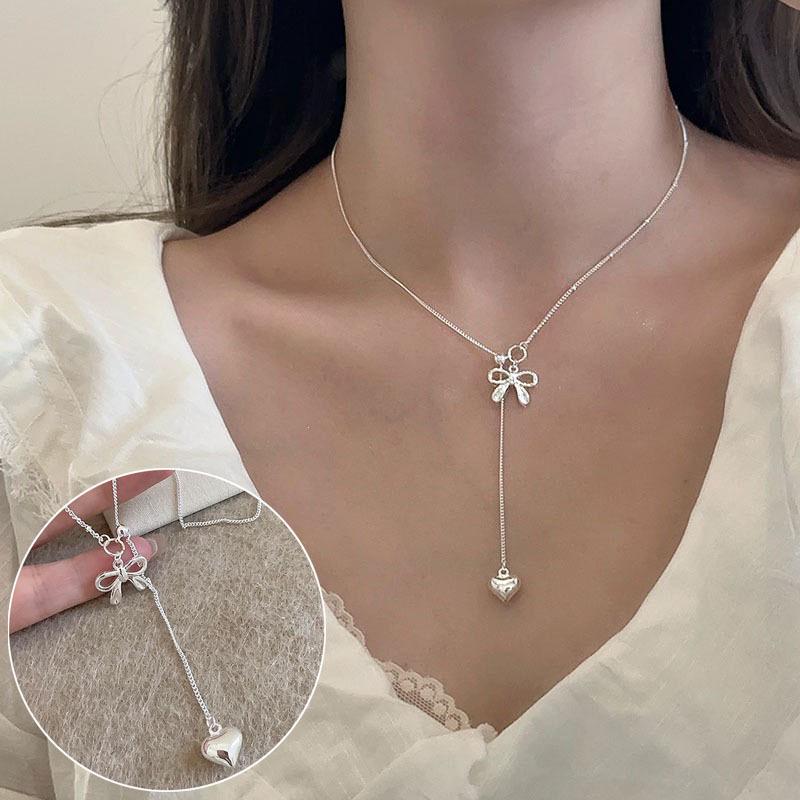 Korean Style Retro Pearl Necklace: Women's Multi-Layer Asymmetrical Clavicle Chain with OT Buckle