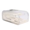 Suporte de Ovos para Geladeira PP PET 22 Ovos Transparente Empilhável Dispensador Automático de Ovos Rolantes com Tampa para Geladeira