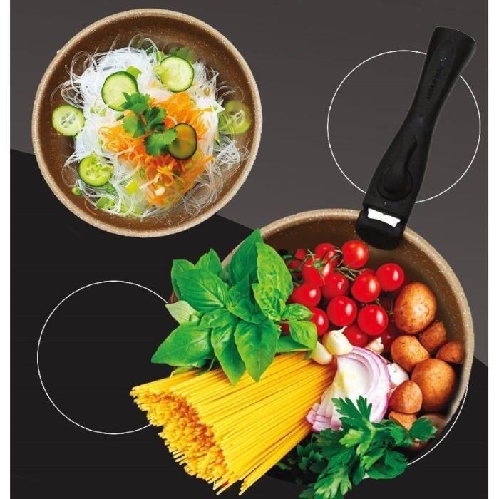 Batterie de cuisine induction - Arthur Martin - AM5865 - Aluminium - 18 pièces - Poignée amovible - Tous feux dont induction