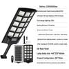 Solar Street Light with Three-Sided Illumination & Remote Sensor - Waterproof Courtyard Wall Light