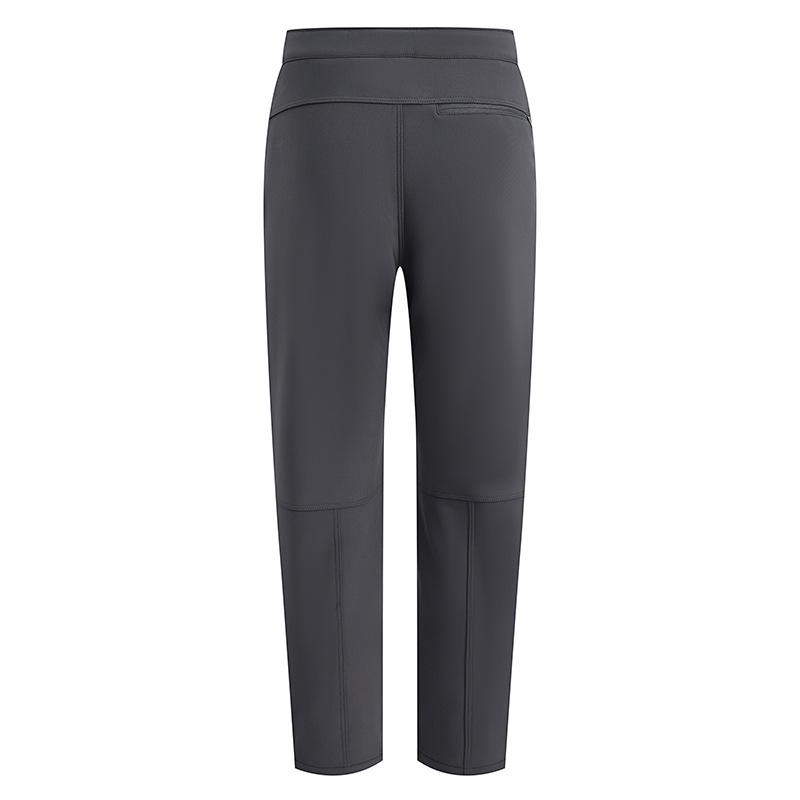 Men's Outdoor Windproof Splash-Proof Fleece-Lined Hiking Pants for Autumn and Winter