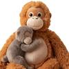 Mama Punch Monkey Plush Toy, Baby Monkey & Orangutan Plush Stuffed Animal, Protect Punch Orangutan Stuffed Animal, Cute Monkey Holding Plush Toy