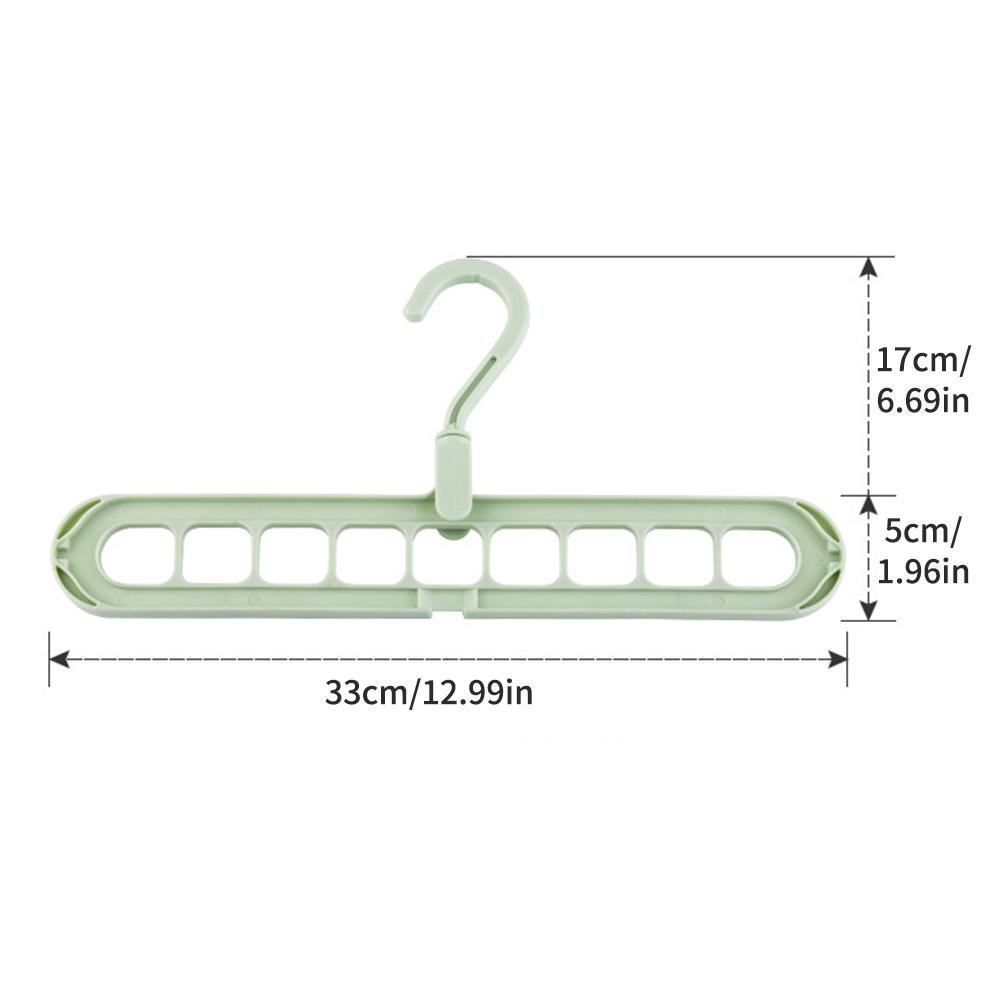 5PCS/10PCS Multi-Functional Nine-Hole Clothes Hanger For Home Storage Closet - Convenient For Folding And Rotating