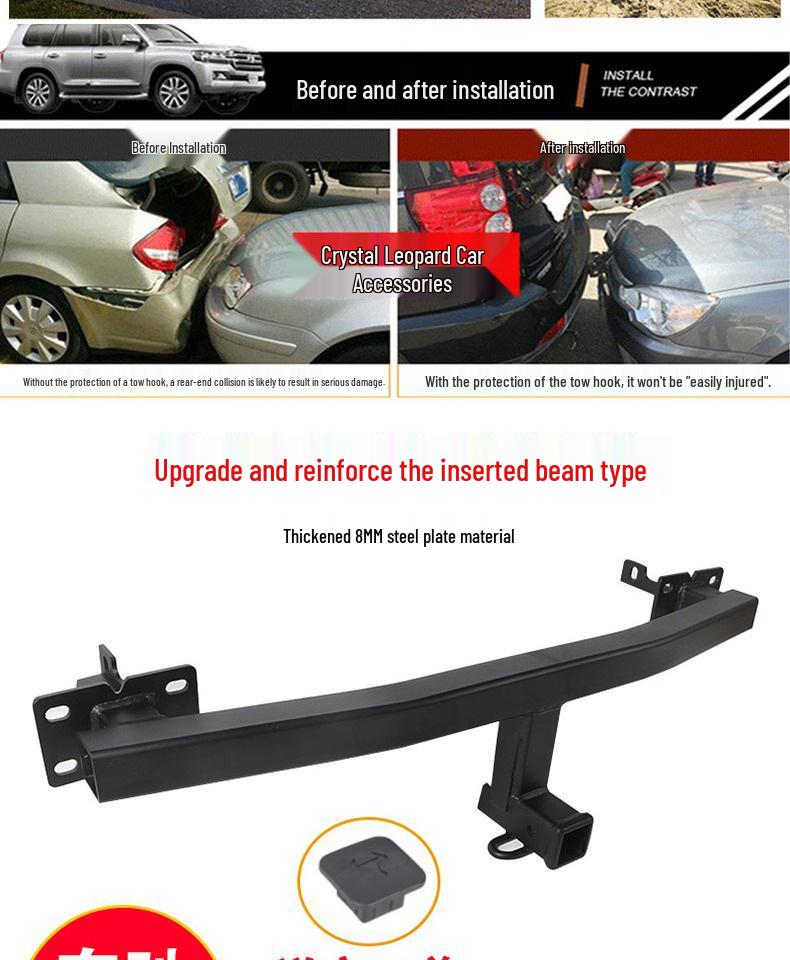 Compatible with Mercedes GLK200, GLK260, and 300/350 Rear Tow Hitch.