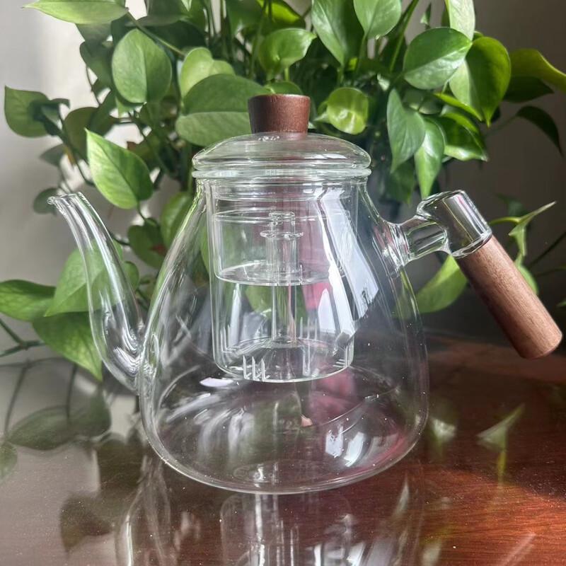 Fangyan Transparent Glass Teapot for Herbal Tea