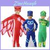 Fantasia Pj Mask Noblekids Apresentando Macacão Colorido de Menino-Gato Corujita Gekko Para Crianças