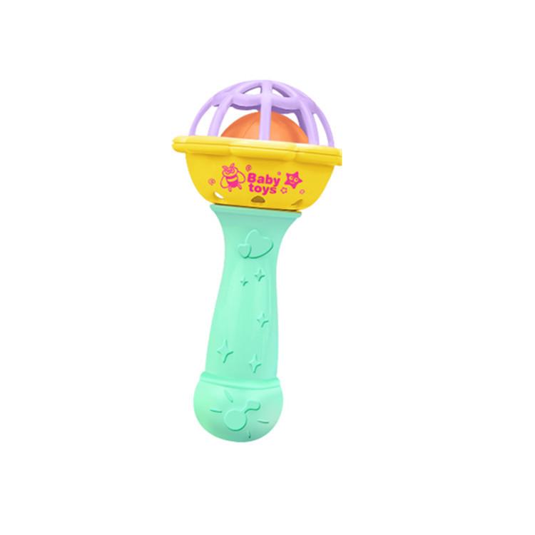 Baby Clutch Ball Rattle Fitness Soft Glue Hand Rattle, Fish Skewer Toothpaste Infant 0-1 Years Old Educational Toy