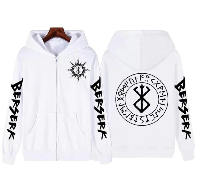 Anime Berserk Zipper Hoodies Men Women Harajuku Fashion