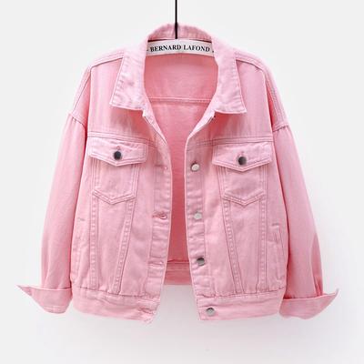 Printemps nouvelle couleur Denim veste femmes court coréen ample à manches longues veste étudiant haut