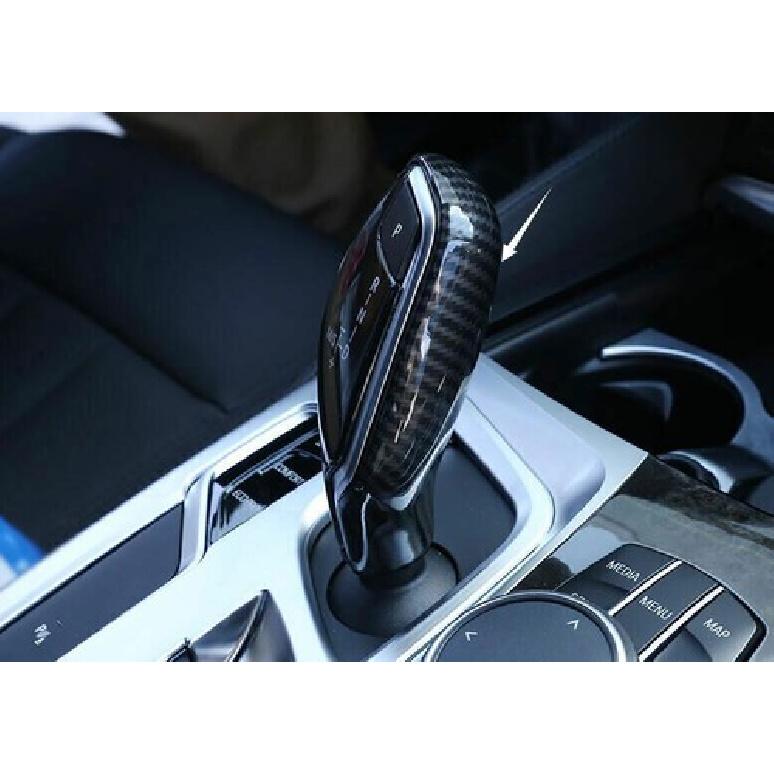 For BMW 5 Series G30 2018- Carbon Fiber Middle Console Gear Shift Knob Cover