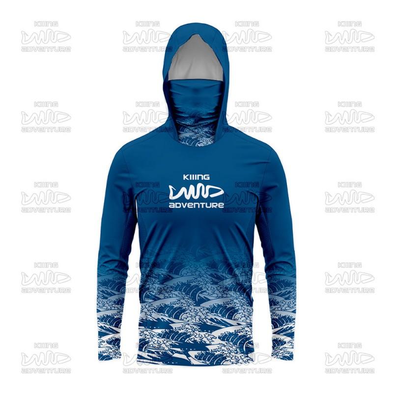 Herren Quick-Dry UV-Schutz Angel-Hoodie Langarm Outdoor Sportoberteil UPF50 Atmungsaktiv