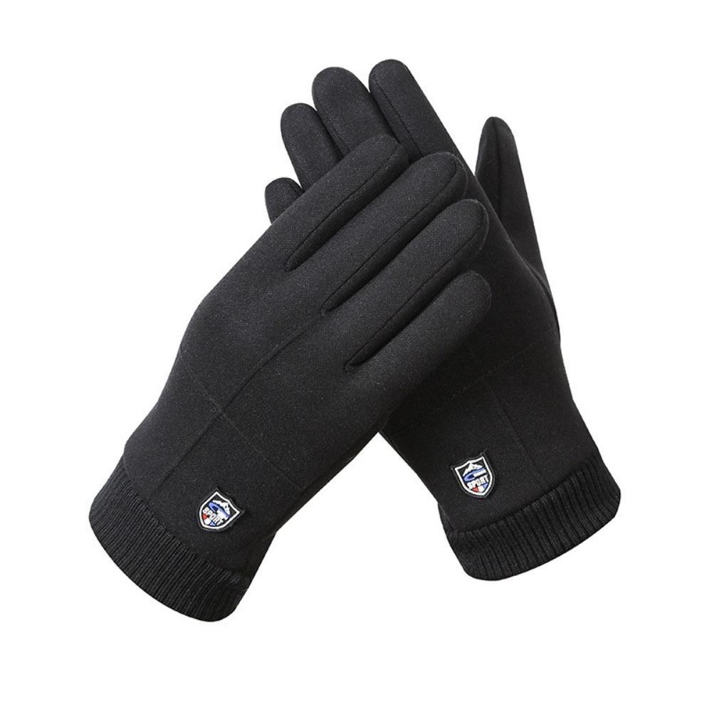 

New Touchable Screen Winter Gloves Full Finger Retro Touch Screen Gloves Warm Windproof Cold Proof Gloves Unisex чёрный