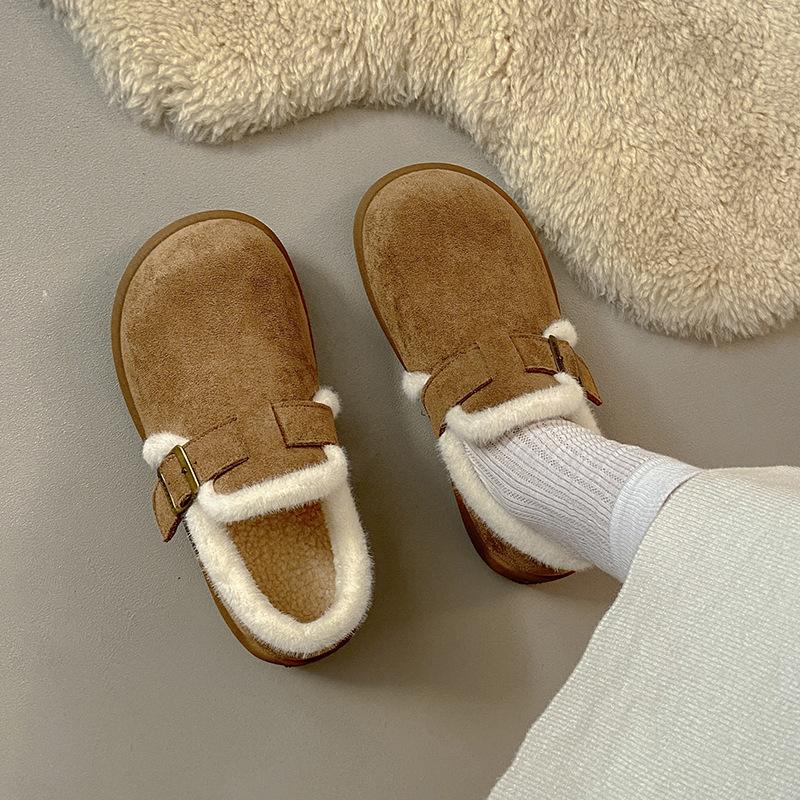 Women's Cartoon Large Size Soft Sole Winter Warm Fur Snow Boots Padded Lined Ankle Boots Anti-slip Hiking Casual Sports Cotton Boots