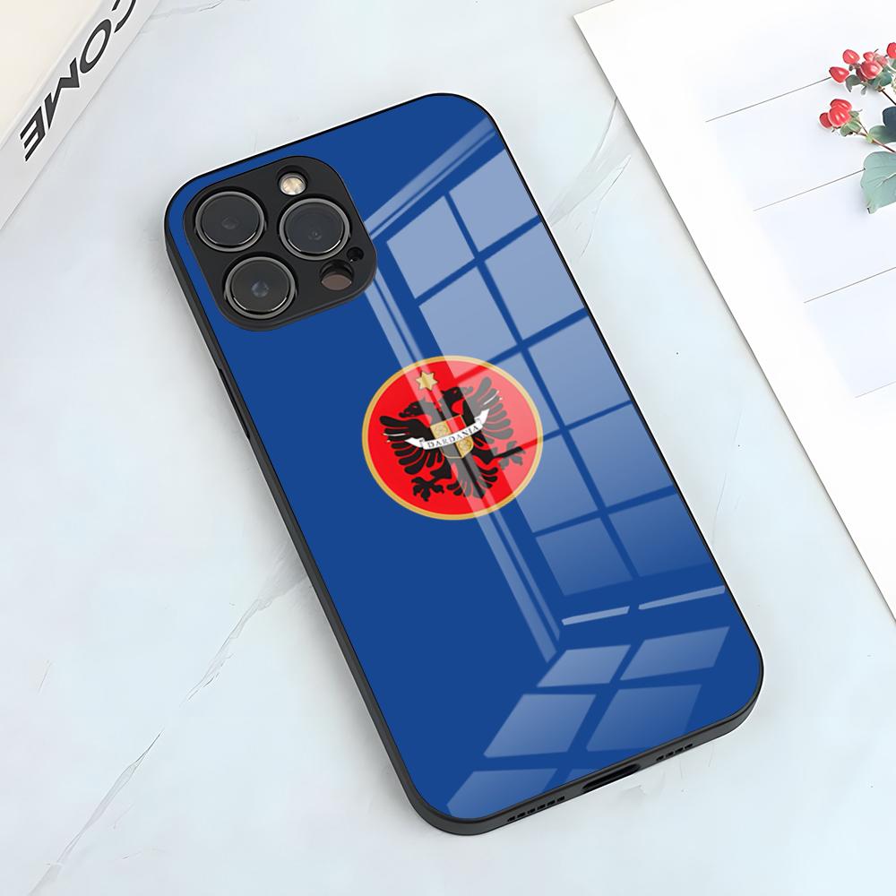Albania Albanians Flag Phone Case For IPhone 17 Pro Max 15 Pro 16 14 Plus 12 13 Mini 11 Pro Shockproof Glass Cover