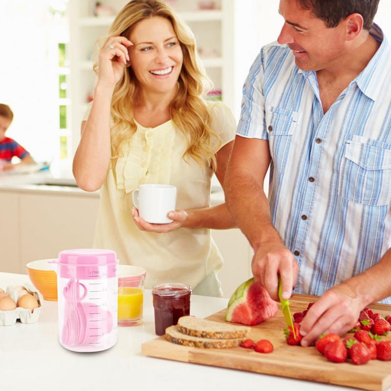 Measuring Spoon Measuring Cup Set with Scale Baking Tools Kitchen Flour Measuring Spoon 1pcs 500ML Measuring Cup 6pcs Spoons