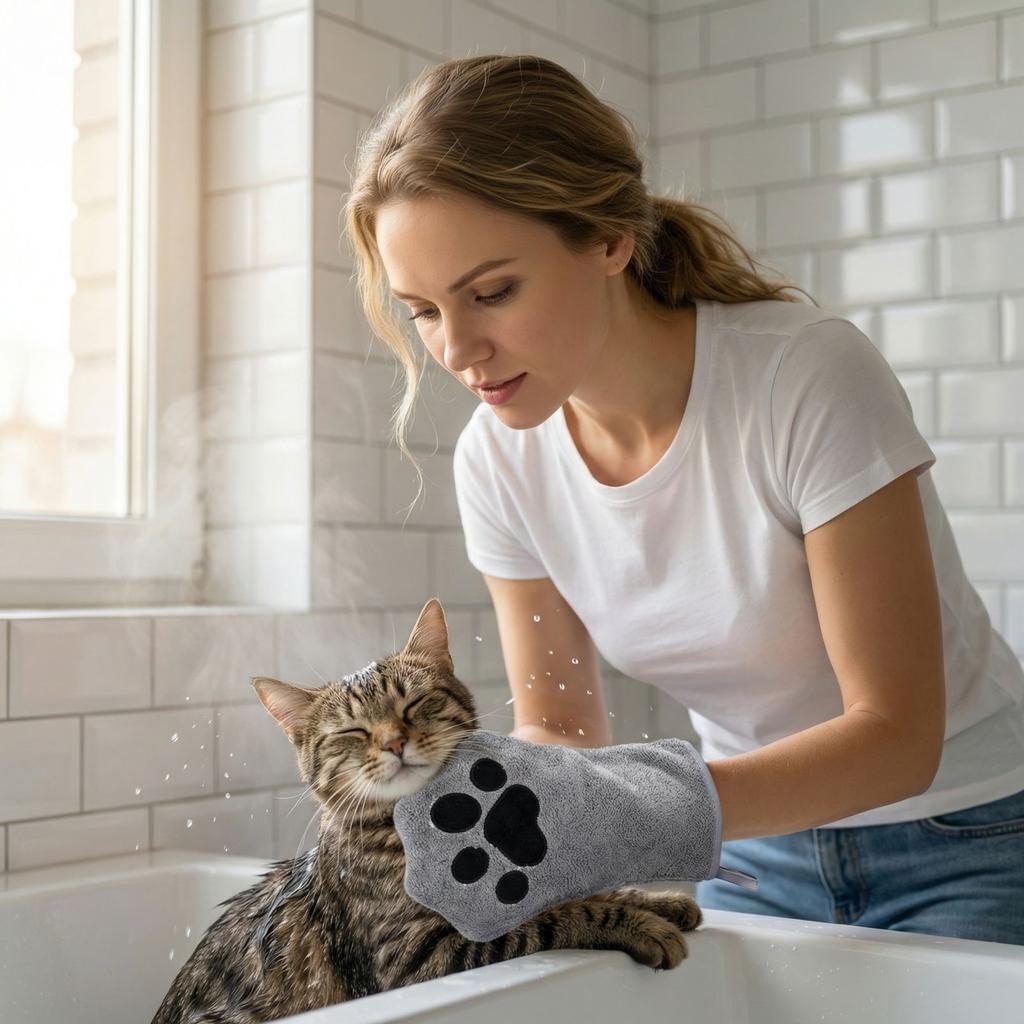 Pet Drying Glove Super Absorbent Microfiber Dog Bath Towel Wash Mitt Soft Quick Dry Cleaning Cloth for Cats and Dogs Bathing Care