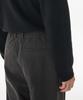 Musinsa Standard 14W Corduroy One-Pleat Wide Elastic Pants [Dark Gray]