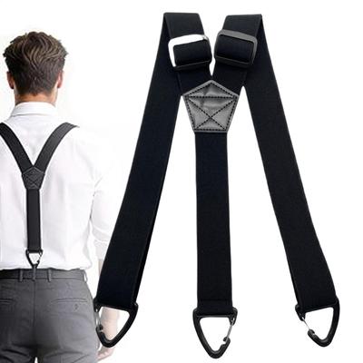 Y-Back Work Suspenders for Men Adjustable Elastic Trouser Pants Braces with Strong Clips for Outdoor Hiking Daily Office Work
