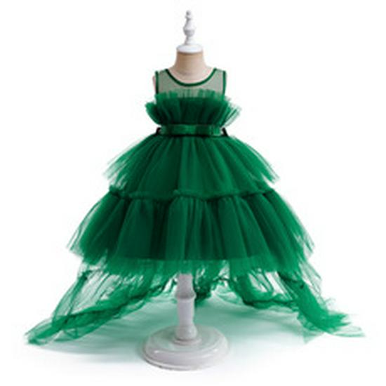 Embroidered Flare Sleeve Princess Mesh Dress for Girls
