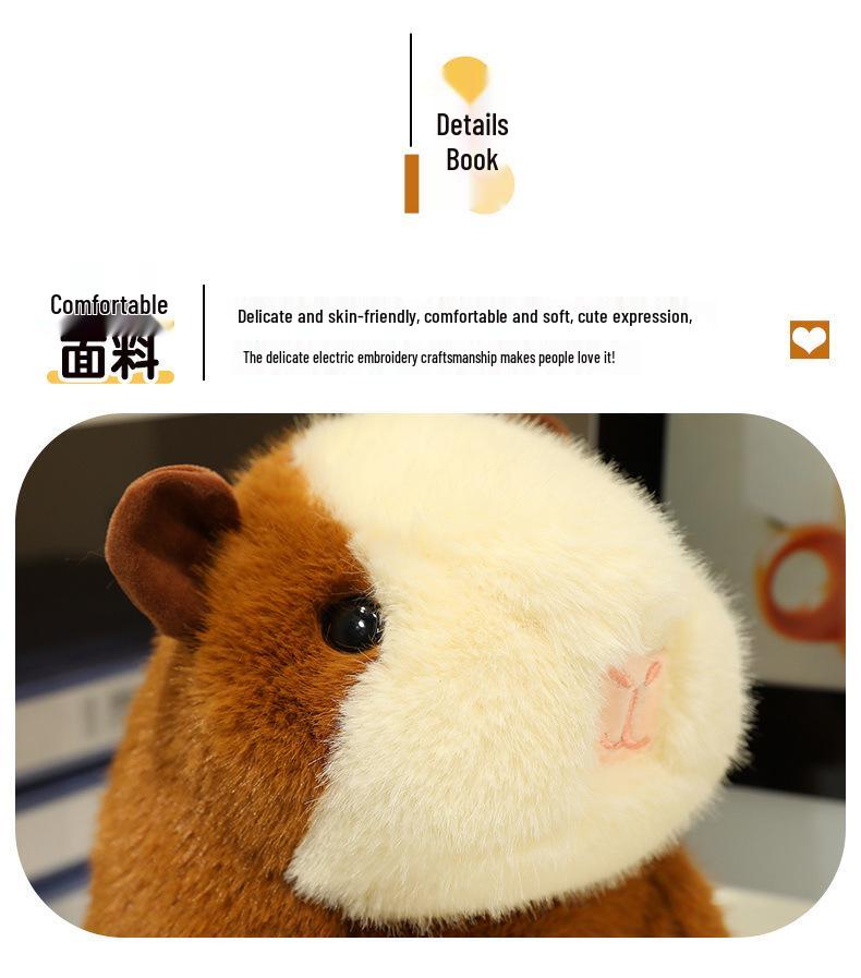 Adorable Cartoon Guinea Pig Plush Pillow Toy - Ideal Birthday Gift