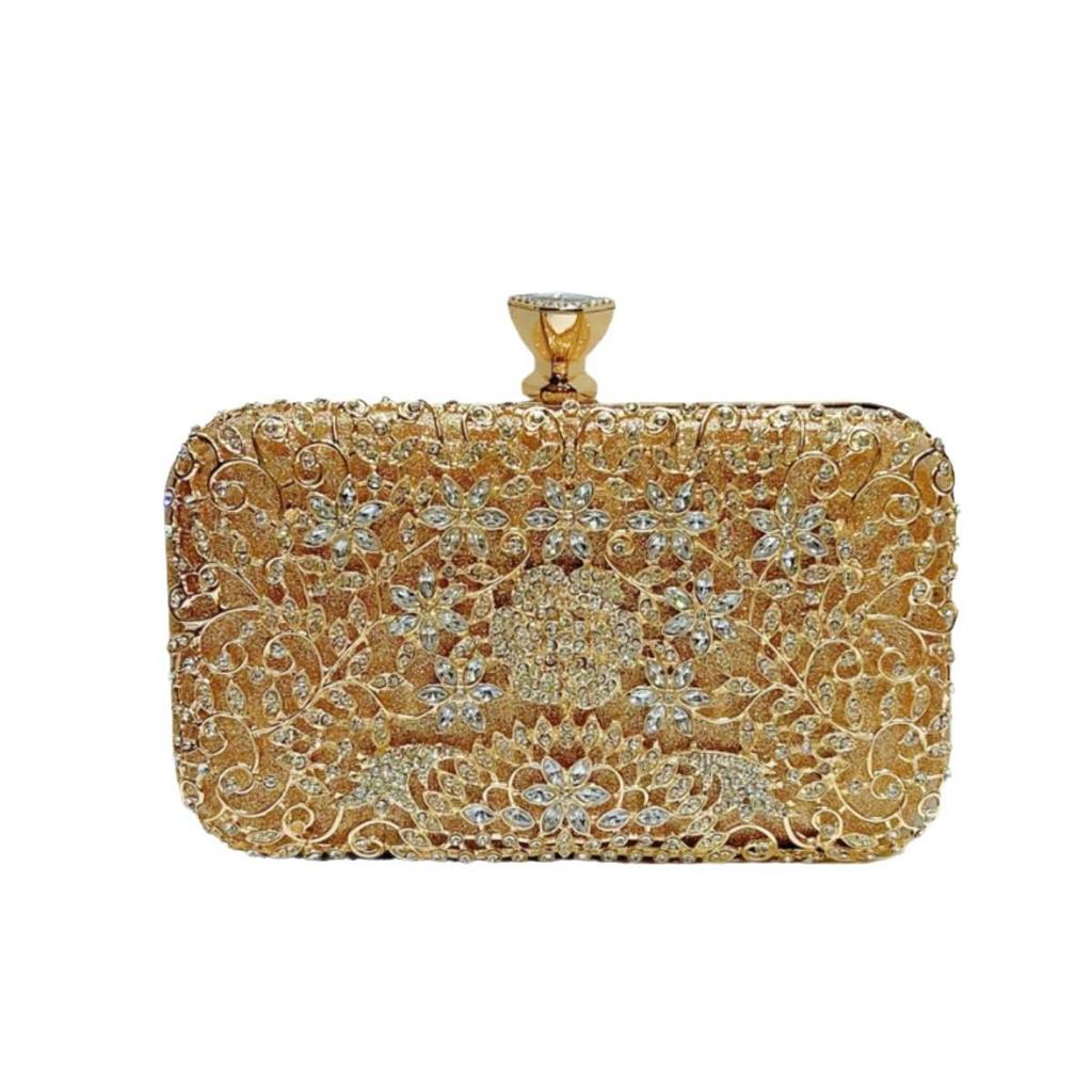 Diamond-Studded Evening Clutch for European & American Socialite Events