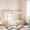 VidaXL Children's Bed with Roof 75x190 Cm Solid Pine Wood, Children's Bed Frame, Wooden Children's Bed, Furniture 847009