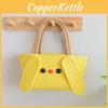 Adorable Cotton Yarn Woven Cartoon Bag For Women And Kids Perfect For Snacks And Toys Storage