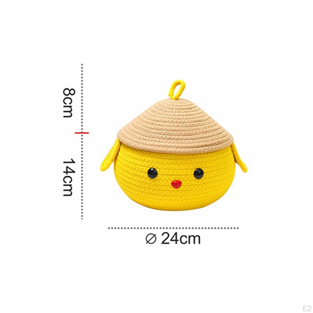 Chic Cotton Rope Container with Cover for Tidying Up