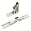 2/4pcs Modern Silvery 90-Degree Folding Hinges, No-Slot Flush Mount, 180-Degree Countertop Support, Hidden Design for Cabinets &