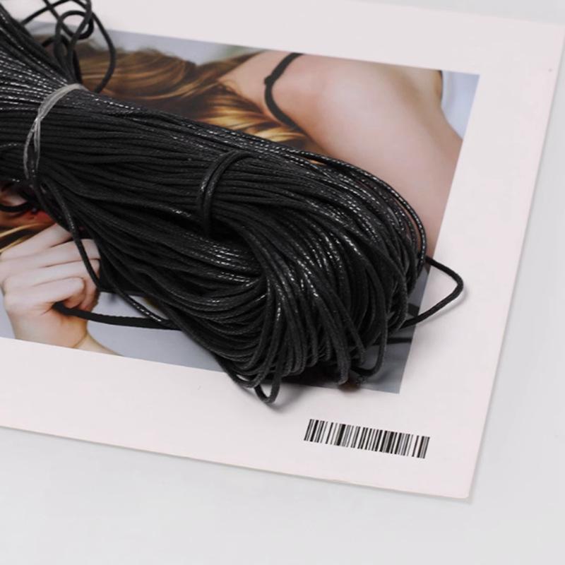 About 45m Wax Thread Cotton Cord Waxed Cotton Braided Rope for Braided Macrame Sewing Tools DIY Handmade Braided Rope Crafts