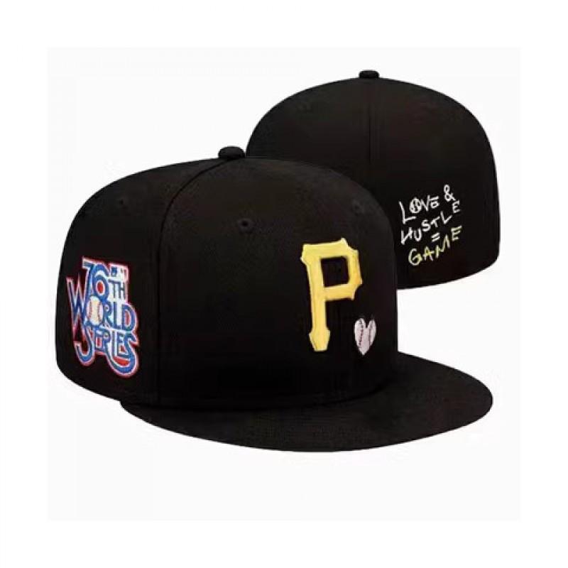 PouChangAnFo Embroidered Baseball Cap Unisex Hip Hop Flat Brim Sun Hat