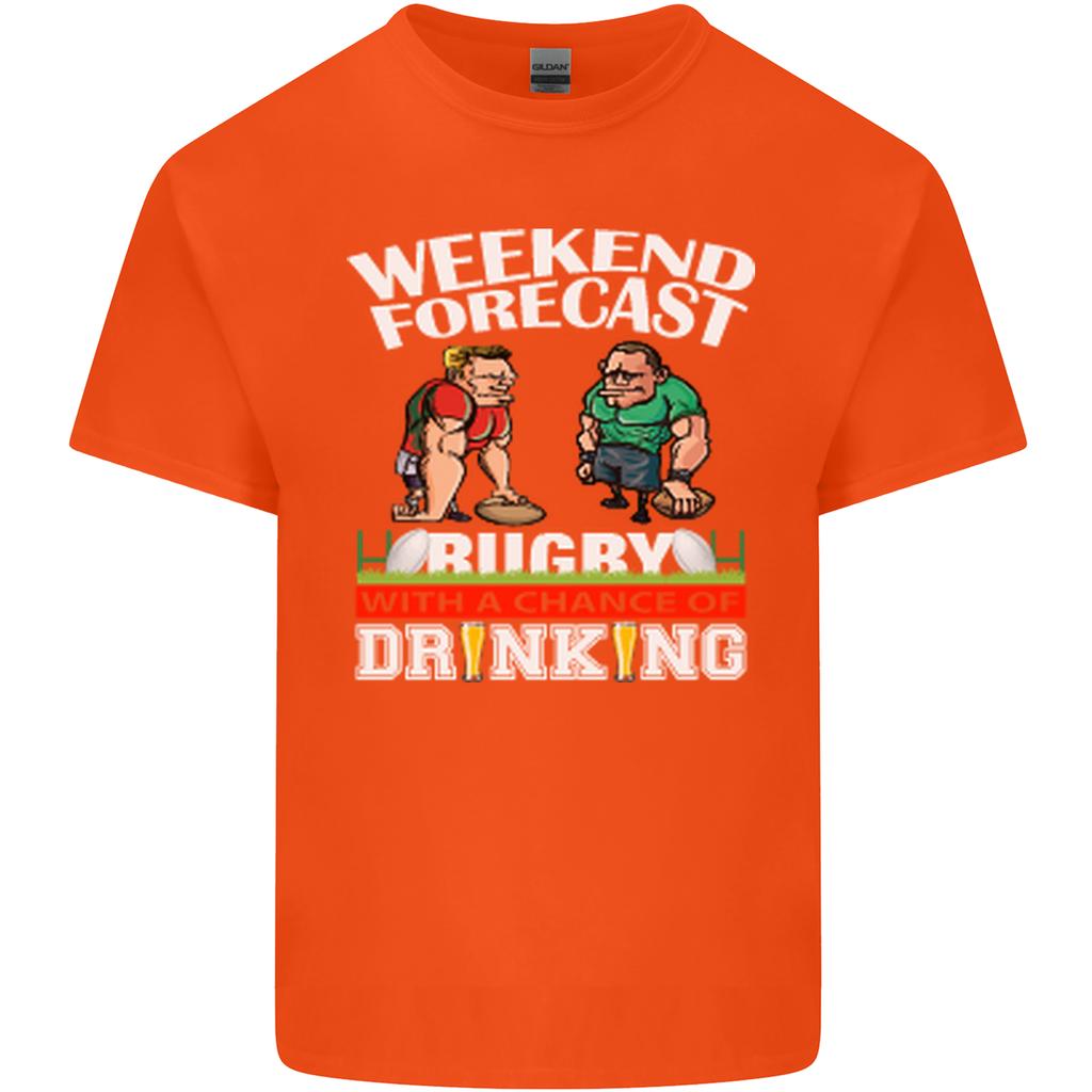 Weekend Forecast Rugby Funny Beer Alcohol Unisexs Light Cotton TShirt