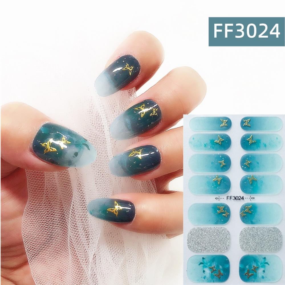 Three-dimensional Waterproof No-bake Nail Polish Film Full Sticker Spring and Summer Nail Film Paper Nail Film Paper