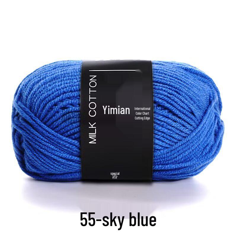 4-Ply Yimian Medium-Fine Milk Cotton Baby Yarn for Hand-Knitted DIY Projects
