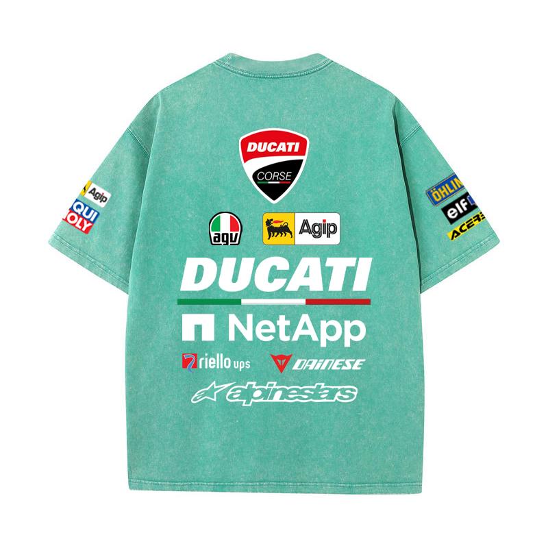 2026 Letní závodní oblek Ducati F1 Tým Red Bull Verstappen Uniforma Krátký rukáv Vintage praná trička Kulatý výstřih Trička