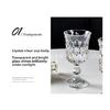 Elegant Glass Champagne Cup Set Creative Hand-Painted High-Aesthetic Value Red Wine Glasses French Style Beverage Accessories